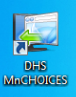 DHS MnCHOICES icon from desktop