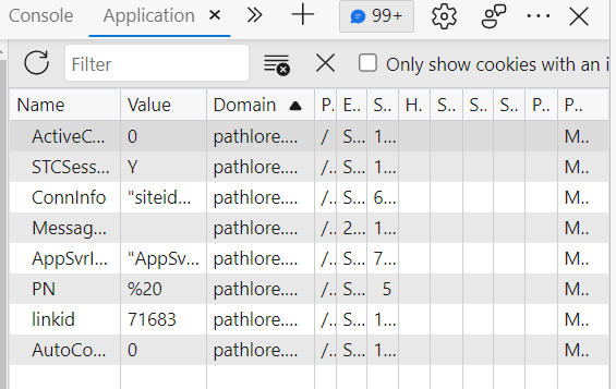 Screenshot showing that all cookies with a ".mn.gov" domain have been deleted.