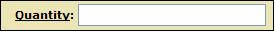 Graphic of the Quantity field.