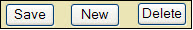 Graphic showing the action buttons each containing one of the words: "save" "new" and "delete".