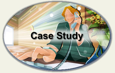 image of lady talking on the phone with the words Case Study over it