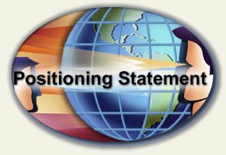 an oval with the words Postioning Statement on it.